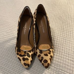 Donald Pliner Leopard Pony Hair Pumps